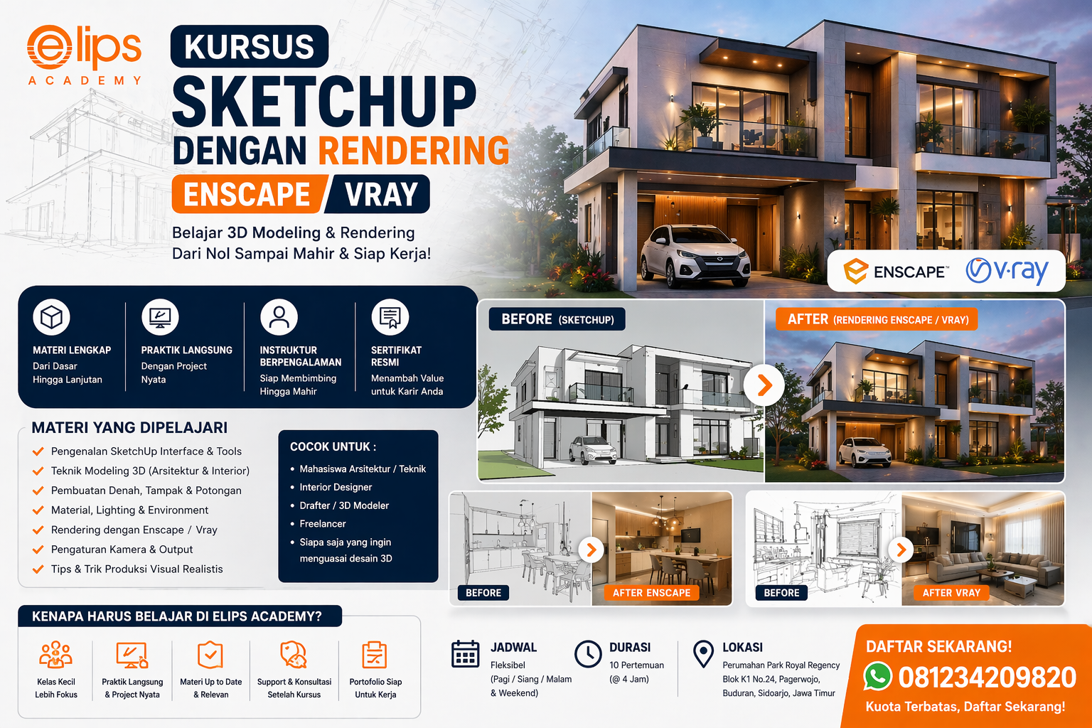 kursus sketchup surabaya