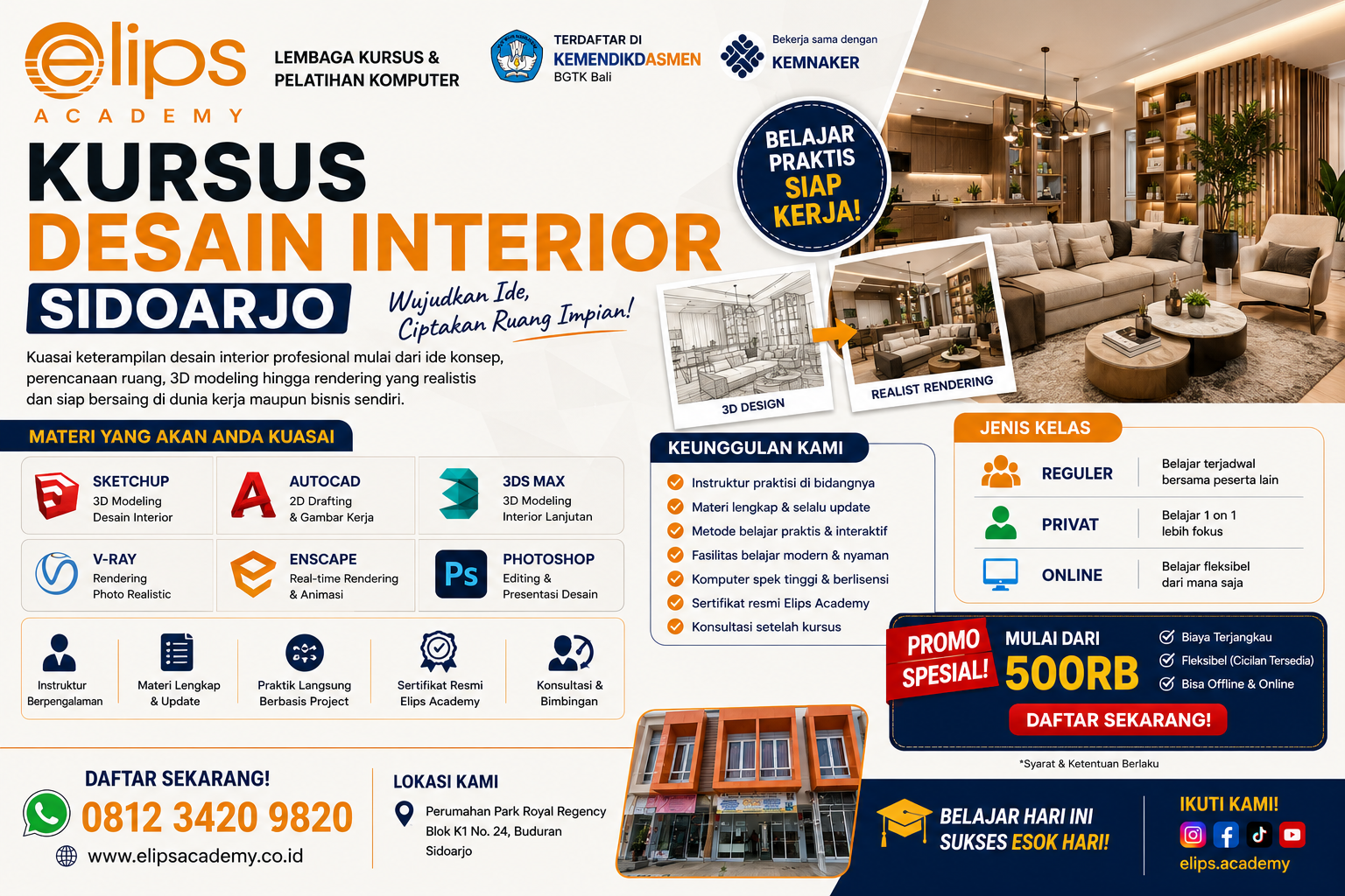 kursus desain interior sidoarjo