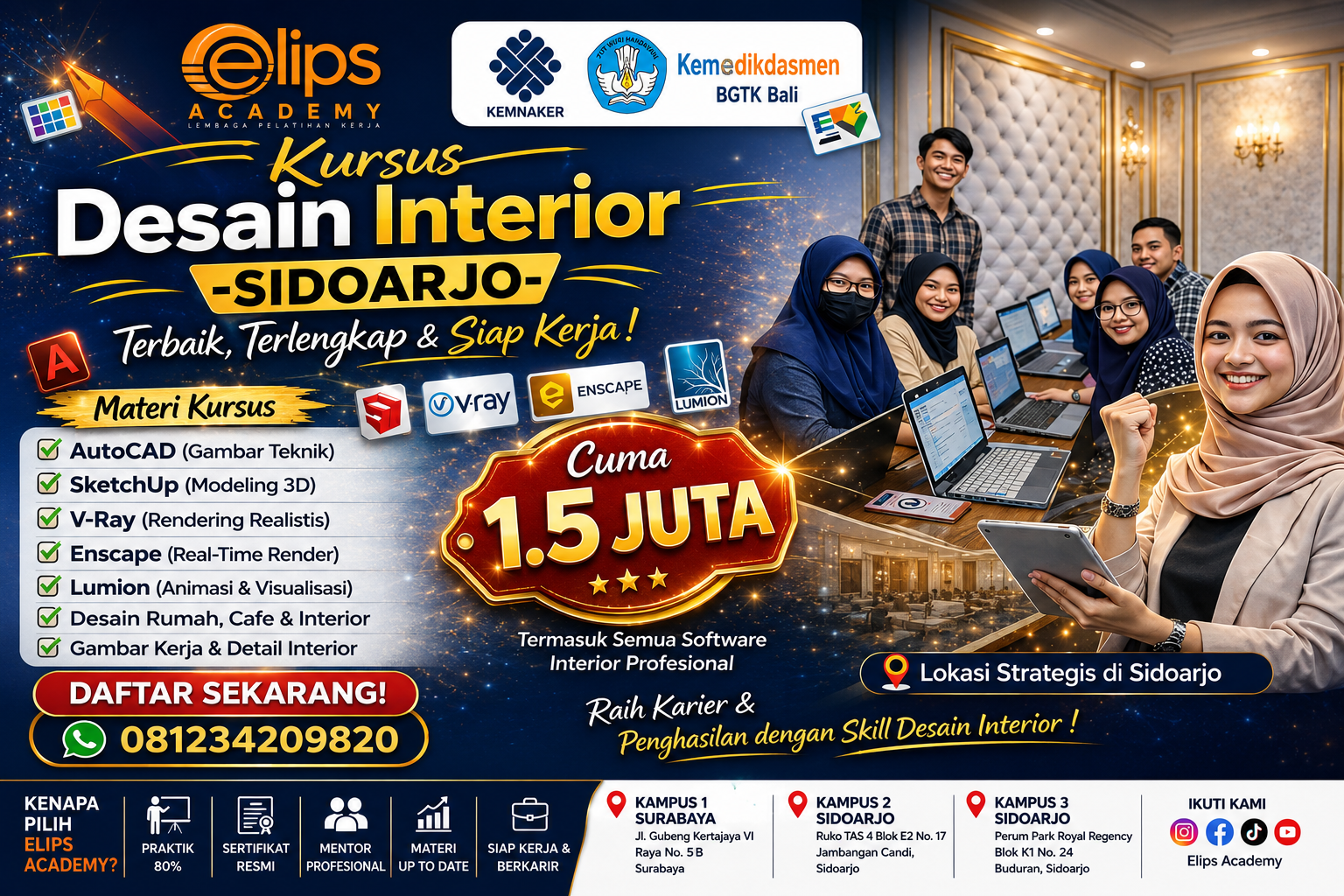 kursus desain interior sidoarjo